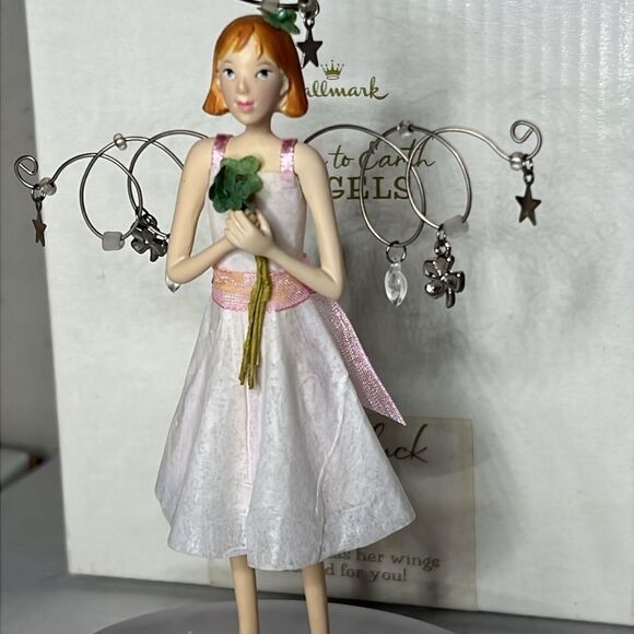 Hallmark Angel of Luck with Wings Crossed Figurine - Picture 3 of 9